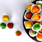 Bergen Marzipan 54 Piece Assorted Fruit Box Tray Net Weight 25 oz